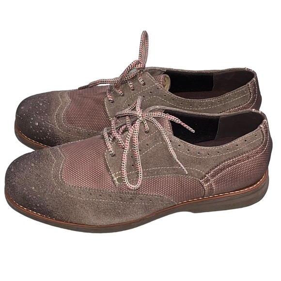 NEW Sandro Moscoloni Men’s Brown Leather Wingtip Oxfords - Picture 1 of 7